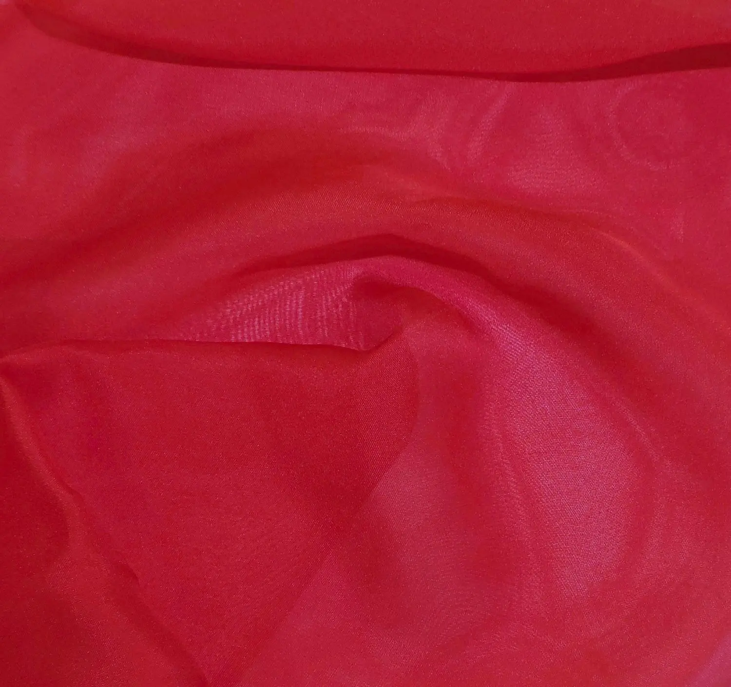 SATINISED CHIFFON - RED