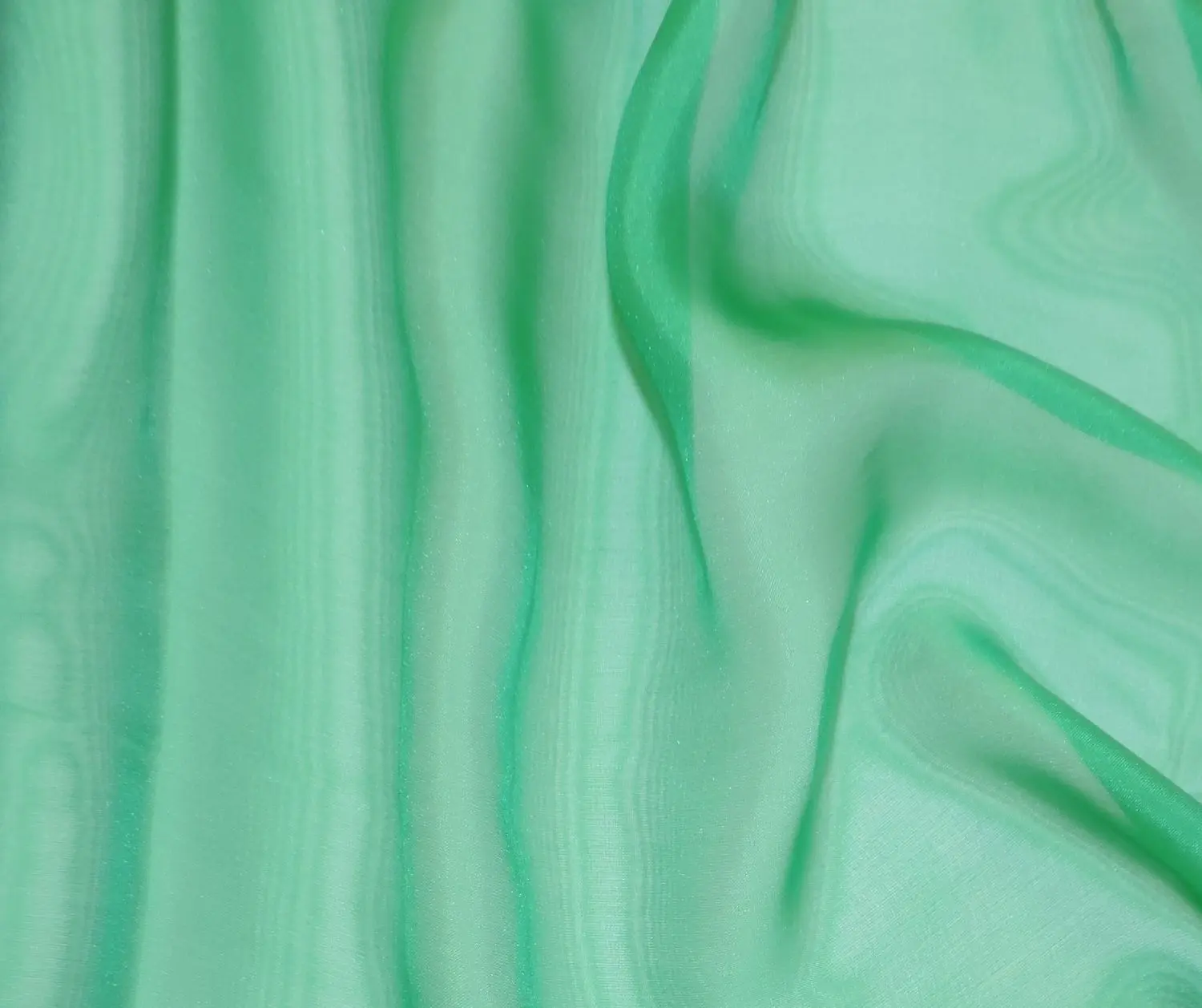SATINISED CHIFFON - CADIUM EMERALD