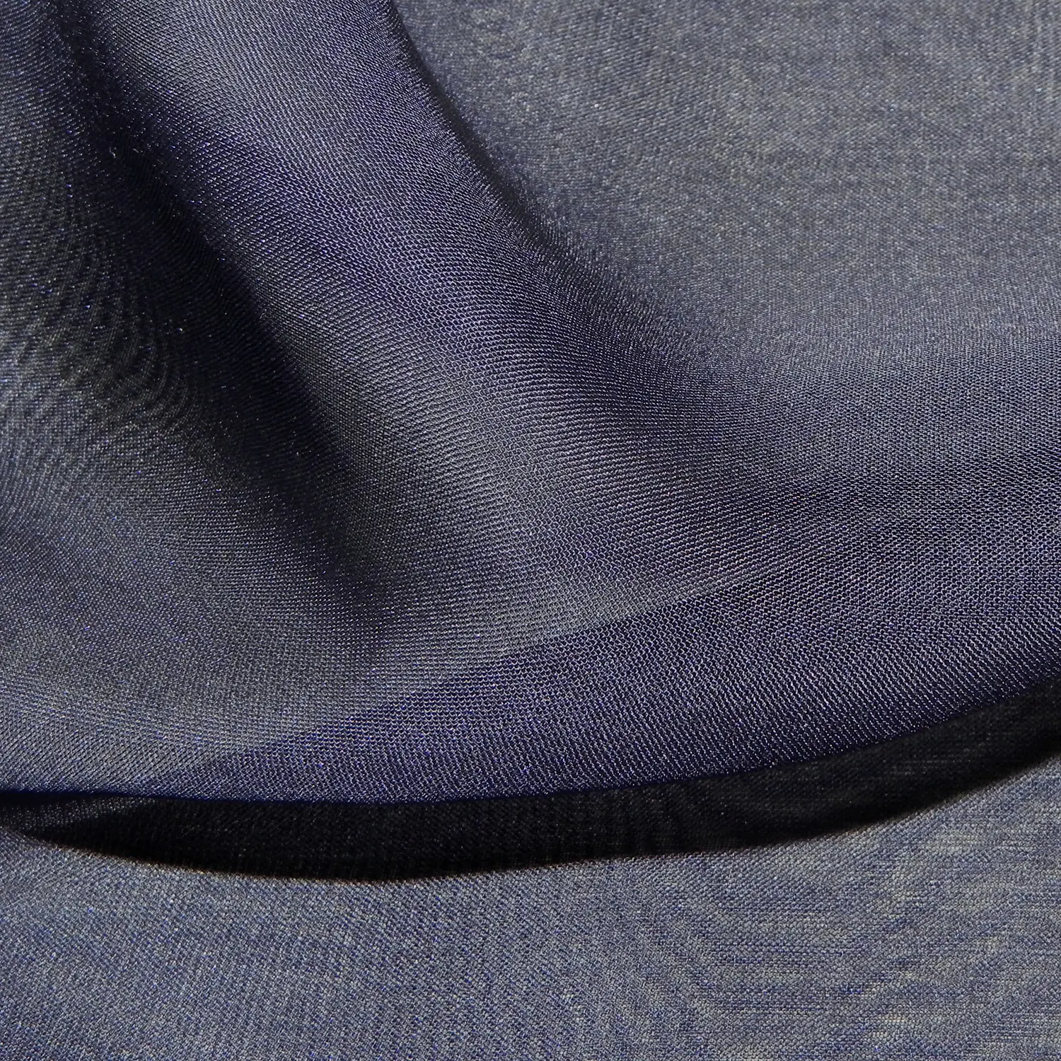 SATINISED CHIFFON - NAVY