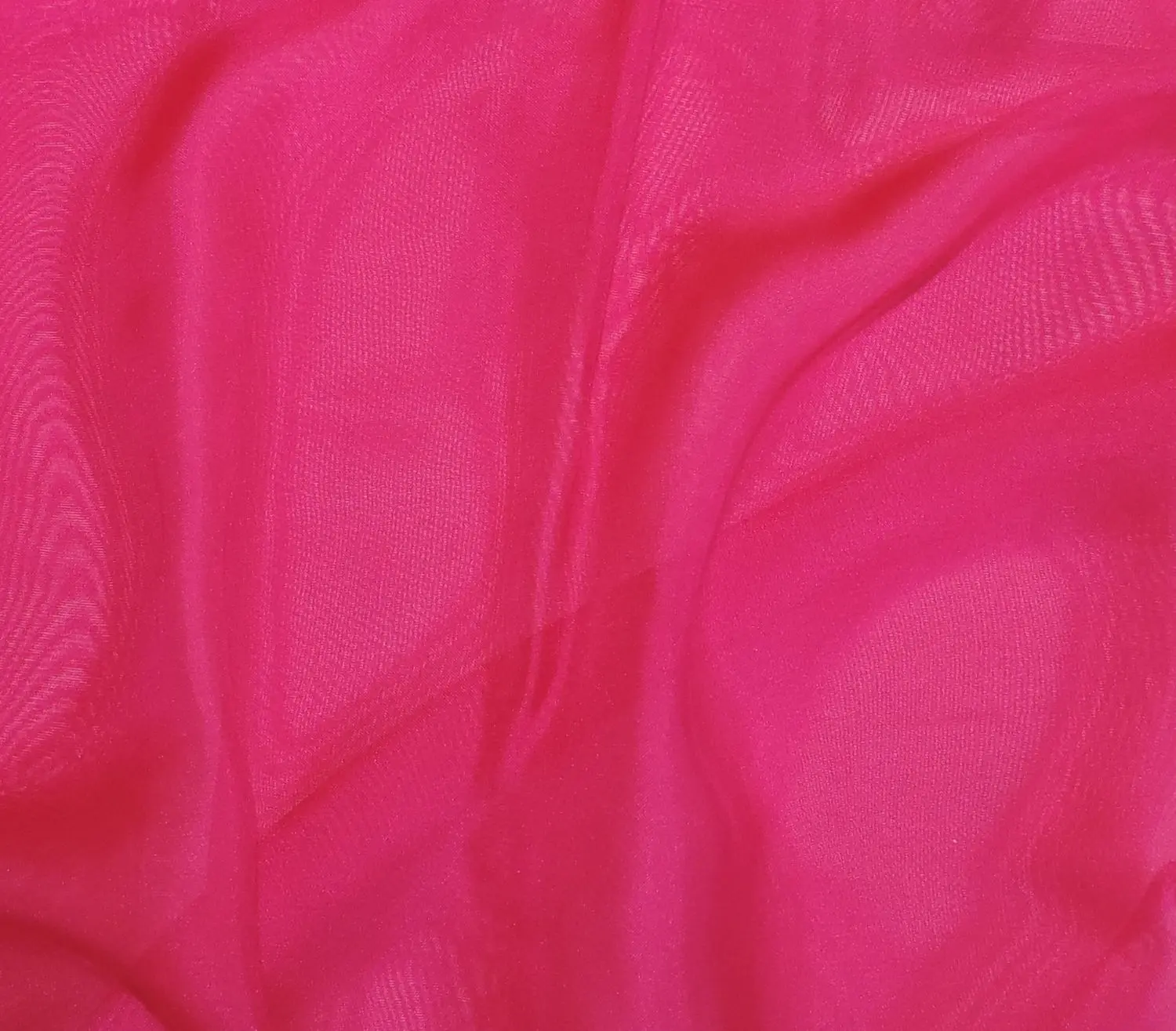 SATINISED CHIFFON - FUSCHIA