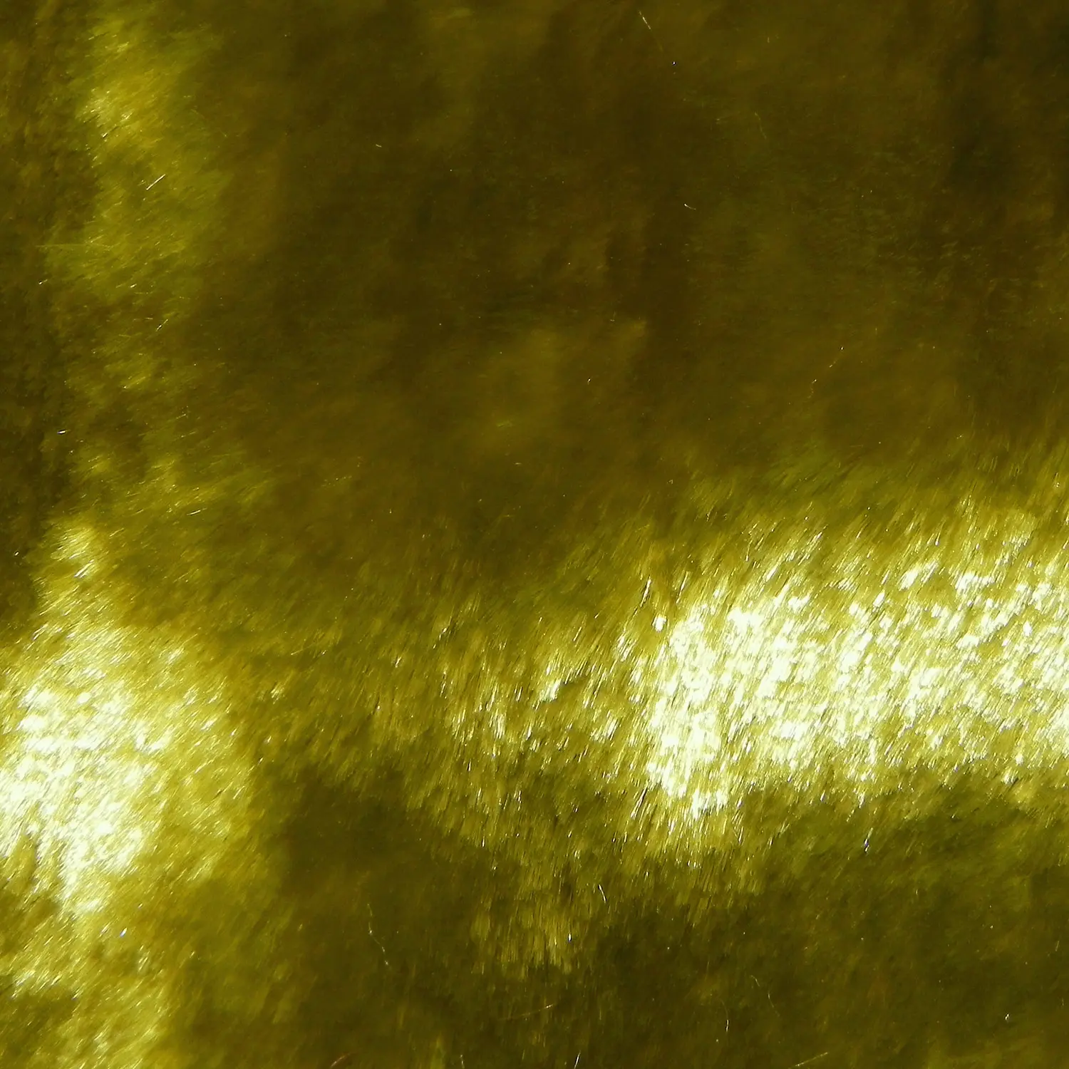 SILK / VISCOSE VELVET - LONG PILE - MOSS