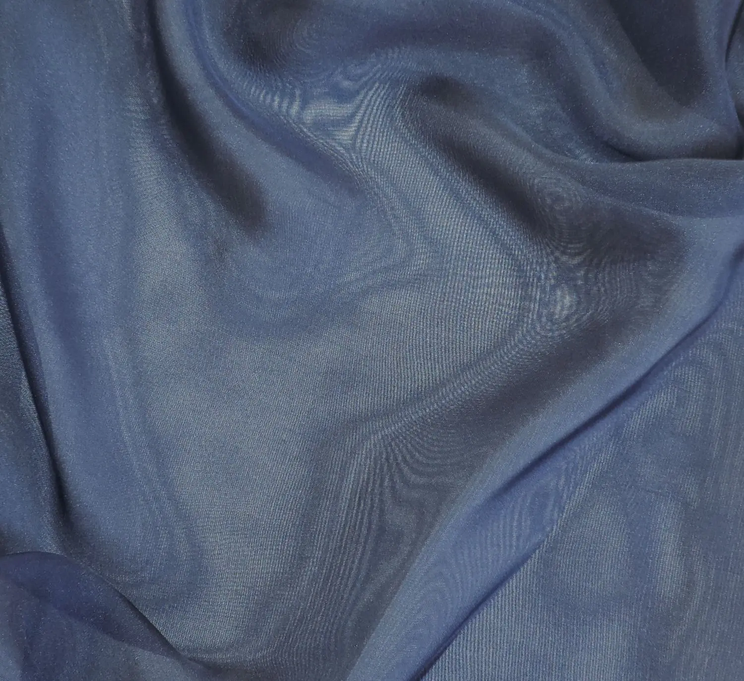 SATINISED CHIFFON - NEW NAVY