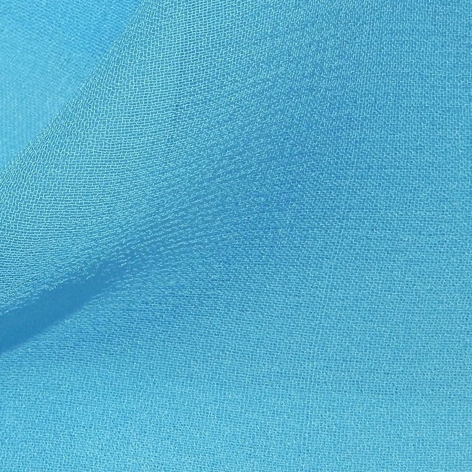 SILK GEORGETTE - 34GSM - CYAN BLUE