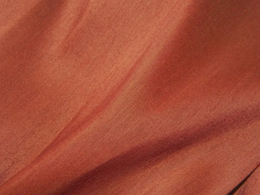 SILK / LINEN DOUPION - KETCHUP